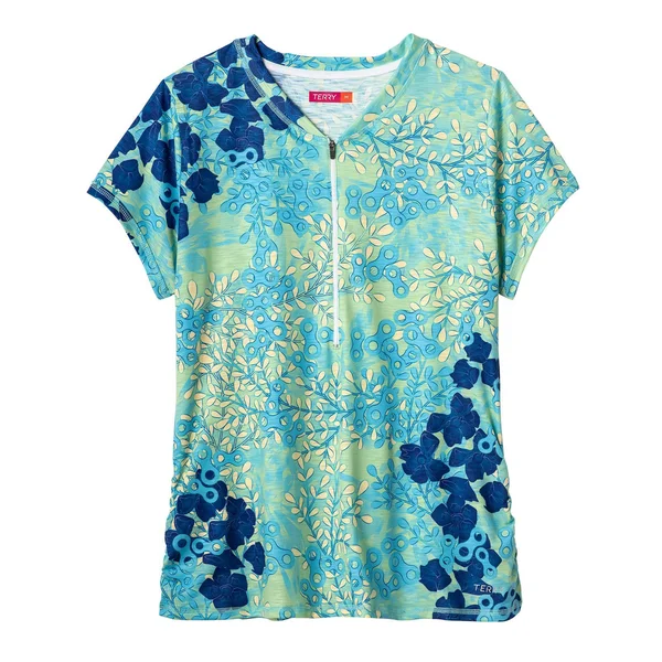 Terry Bicycles Wayfarer Short-Sleeve Jersey - Women's Hydrange/Multi - XL