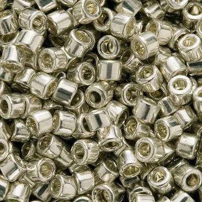 Miyuki Delica Seed Beads, 11/0, 100 Gram Bag, Galvanized Silver Metallic DB035