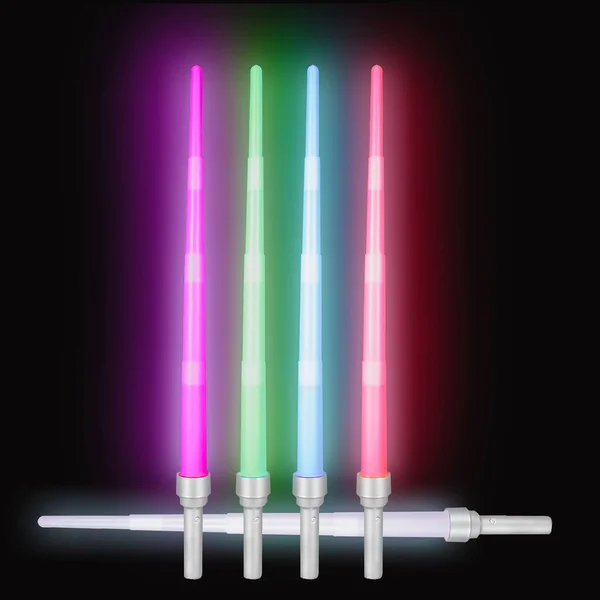 LED Assorted Colors Glow in The Dark Light Up Kids Light Sabers (12 Pack) Bulk