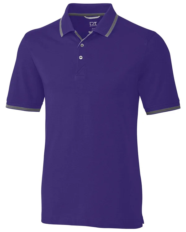 Cutter & Buck MCK00011 Men Advantage Tipped Polo College Purple L