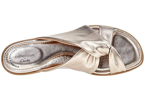 Clarks Reyna Twist Women's Shoes Metallic Synthetic : 5.5 B