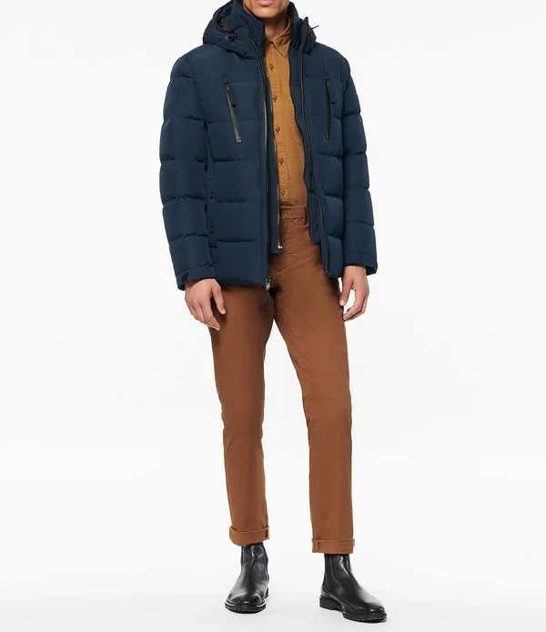Andrew Marc Montrose Water Resistant Quilted Coat - Black - Large