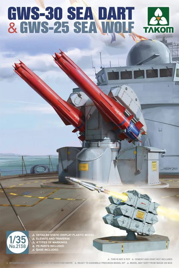 Takom TAK2138 GWS-30 Sea Dart U. GWS-25 Sea Wolf in 1:35