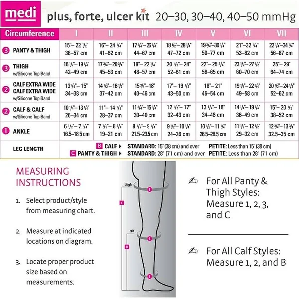 Mediven Plus, 30-40 mmHg, Thigh High, Open Toe Beige, VII