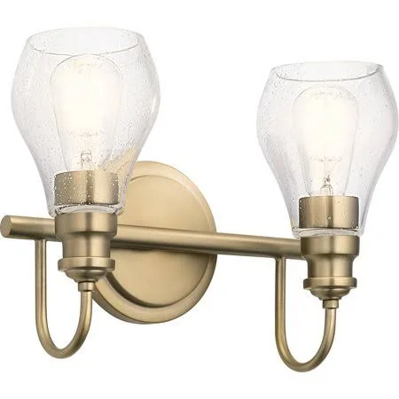 Classic Bronze Tone Finish Bathroom Vanity 14 inch Wide Steel Material 2 Light Fixture - Size: 0.5 in