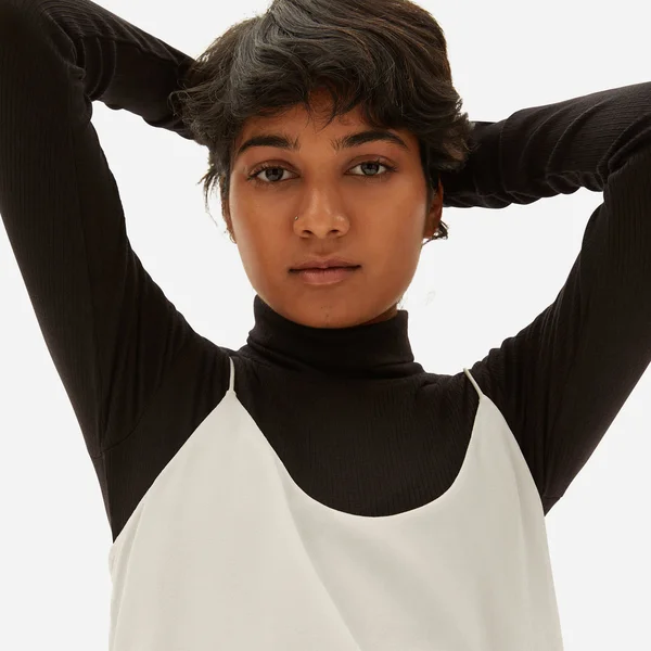 Women's Clean Silk Cami Shirt by Everlane in Grey White - Size 14