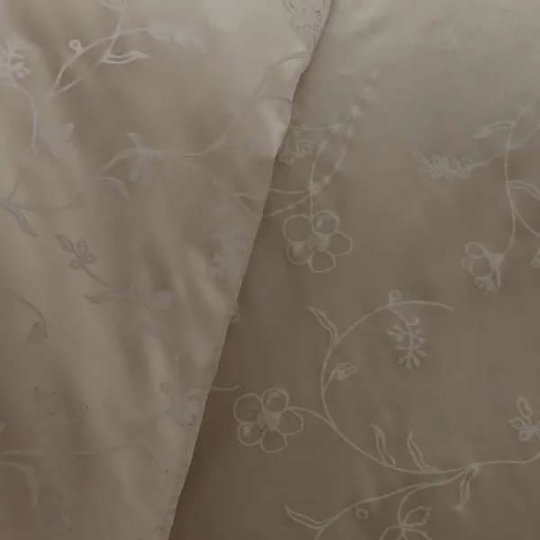 Sweetbrier Luxury Cotton Reversible Duvet Cover and Sham Set - Sand/Sand - King - Cal King