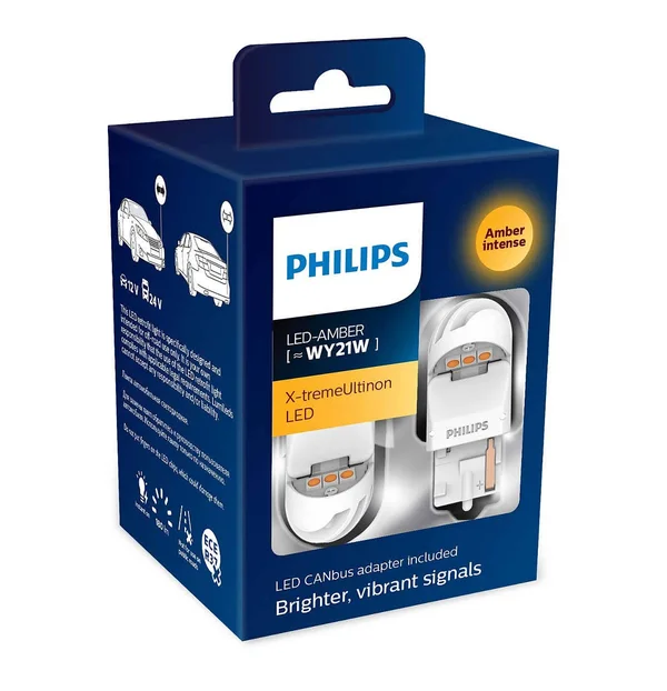 Philips X-tremeUltinon Gen2 Amber LED WY21W (Twin)