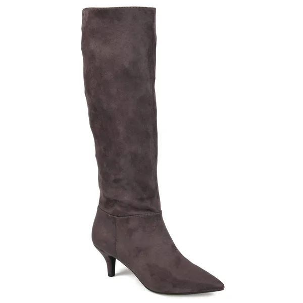 Journee Collection Women's Extra Wide Calf Vellia Boot - Gray