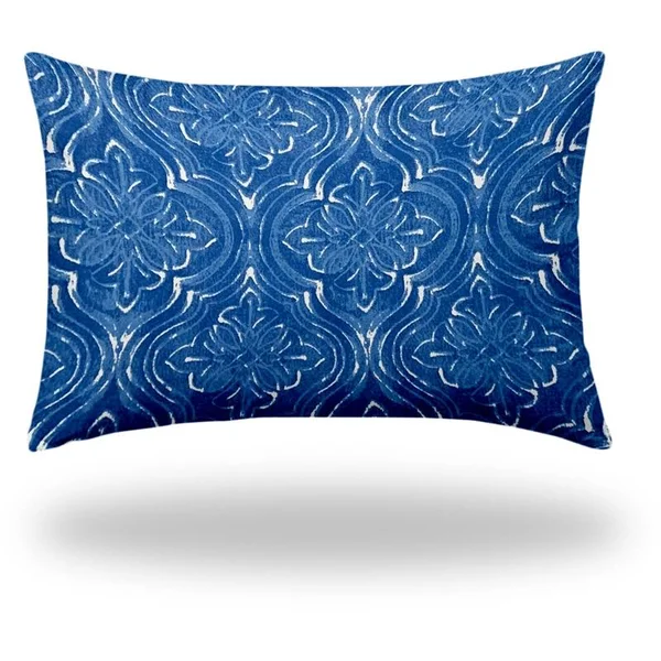 Joita Atlas Indoor Outdoor Soft Royal Pillow Zipper Cover W Insert 14x20 - JOHZ2100510B