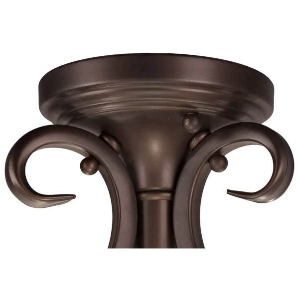Forte Lighting 2350-03-32 Signature Semi-Flush Mount Antique Bronze