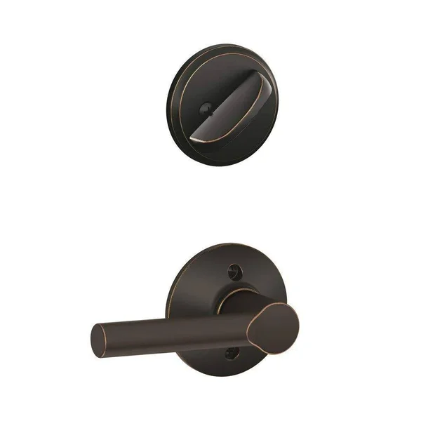 Schlage F59-BRW Broadway Single Cylinder Interior Pack Aged Bronze