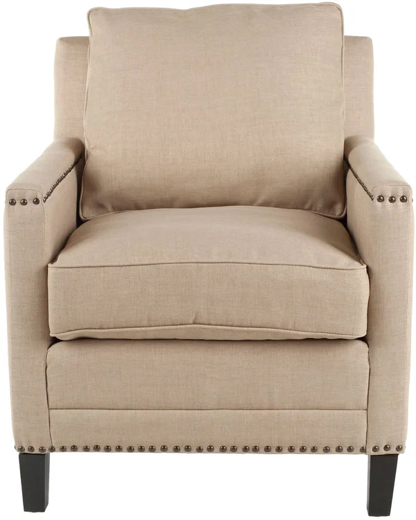 Safavieh Buckler Club Chair-Wheat Beige