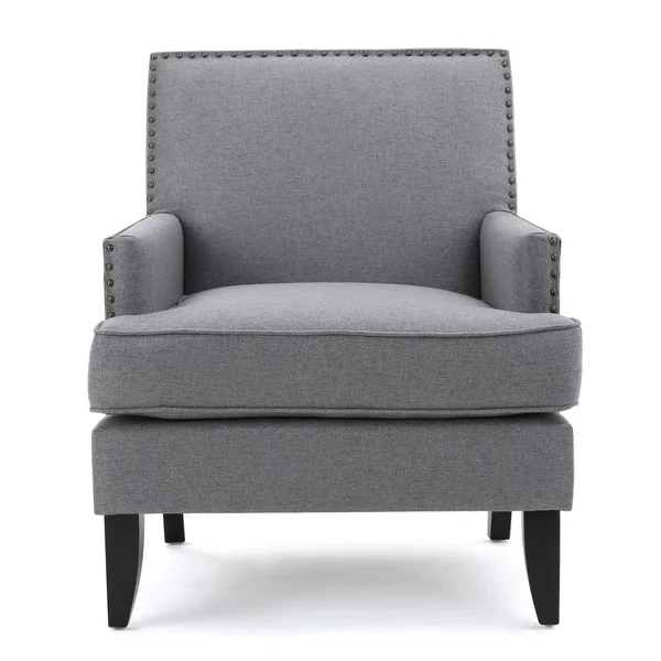Noble House Tilla Grey Fabric Club Chair