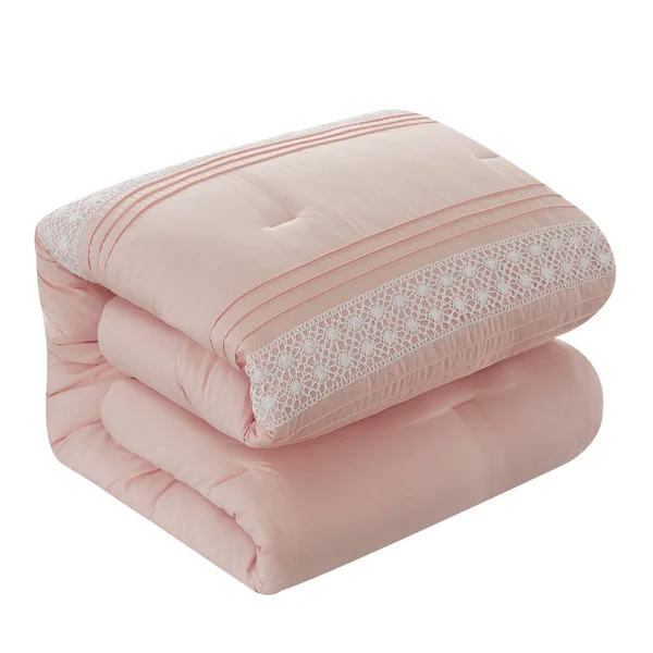 Chic Home Brice 9 Piece Comforter Set, Queen - Blush