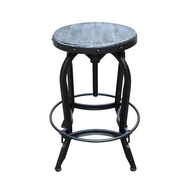 Christopher Knight Home Farmdale Reclaimed Swiveling Iron Barstool with Firwood Seat by, Size: Dark Gray Brushed + Black