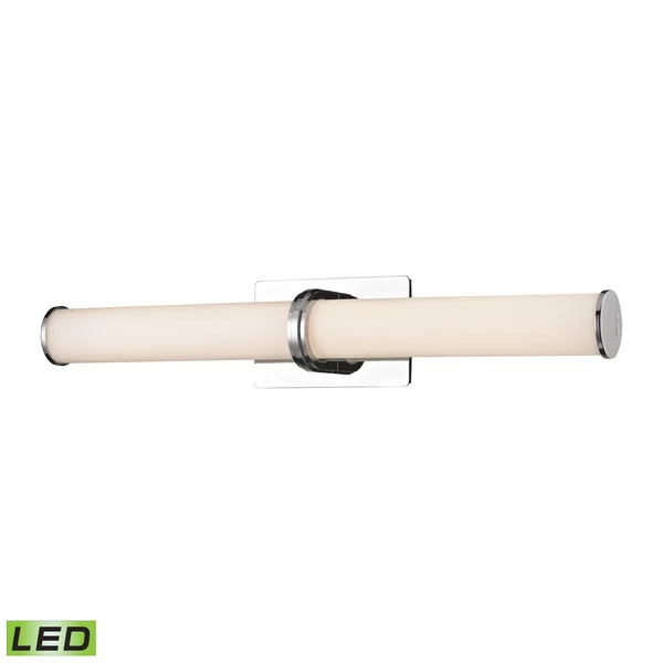 Elk Lighting Wsl1302-10-15 Baton 2 Light LED Wall Sconce and White Opal Glass, Chrome