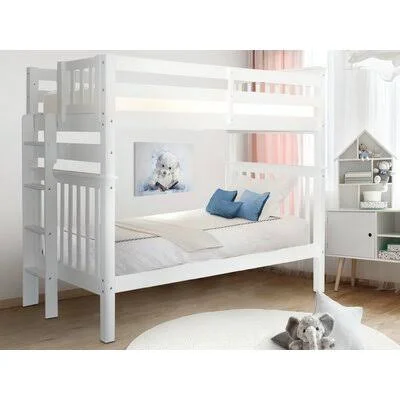 Treva Bunk Bed Size: Twin Over Twin, Bed Frame Color: White