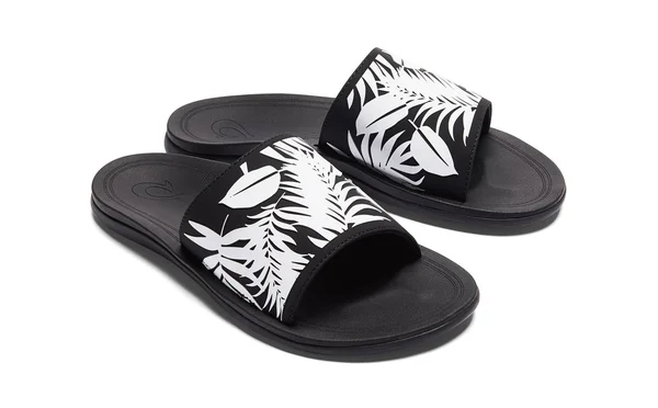 Olukai Punua Olu Women's Slide Sandals Black - Lau - 10