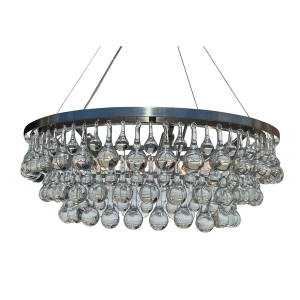 Celeste 8 Light Chandelier - Brushed Nickel Finish, with Wires