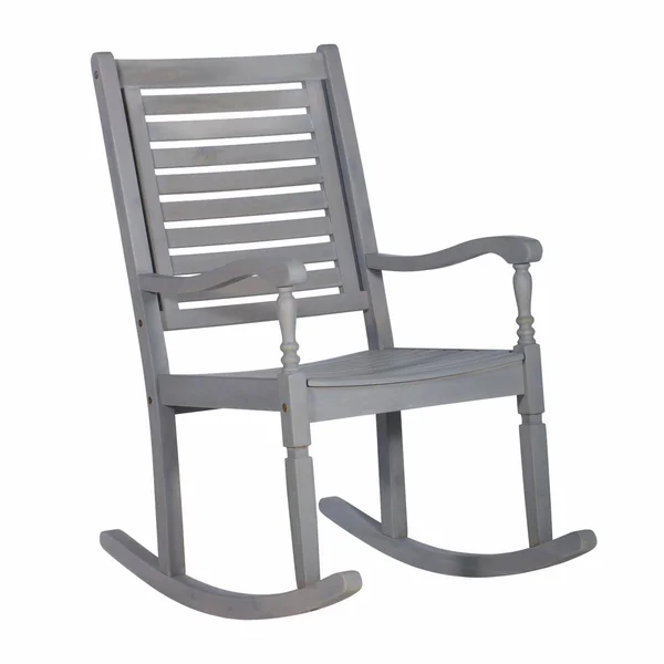 Manor Park Solid Wood Outdoor Patio Rocking Chair - Grey Wash, Size: 43 inch H x 23” Large x 35” W, Gray