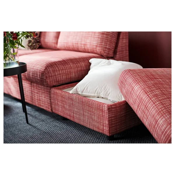 IKEA - FINNALA Sofa - with Open end/Dalstorp Multicolor, Height Including Back cushions: 33 1/2