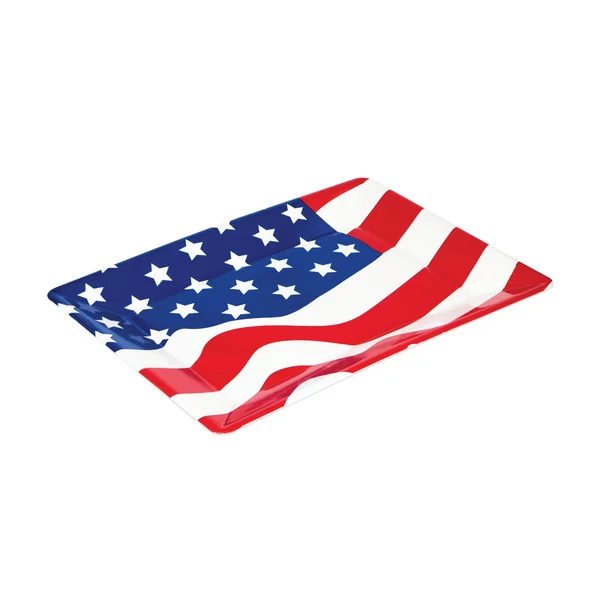 Party Central Club Pack of 12 Patriotic Stars and Stripes Rectangular Decorative Party Serving Tray 14x22