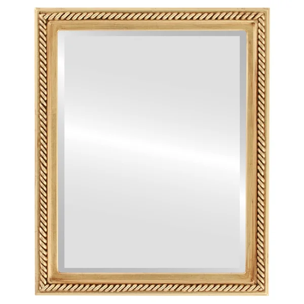 Santa Fe Framed Rectangle Mirror in Antique Gold Leaf - 24x30