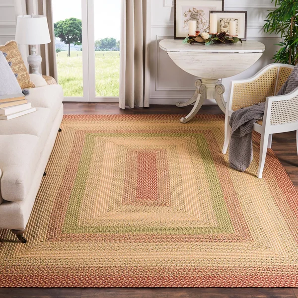 Safavieh Braided BRD303A Area Rug - Rust/Multi, Size: 5 x 8 ft.