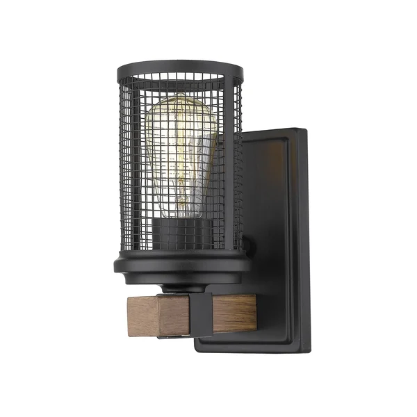 Millennium Lighting Wall Sconce - Matte Black/Wood Grain (3531-MB/WG)
