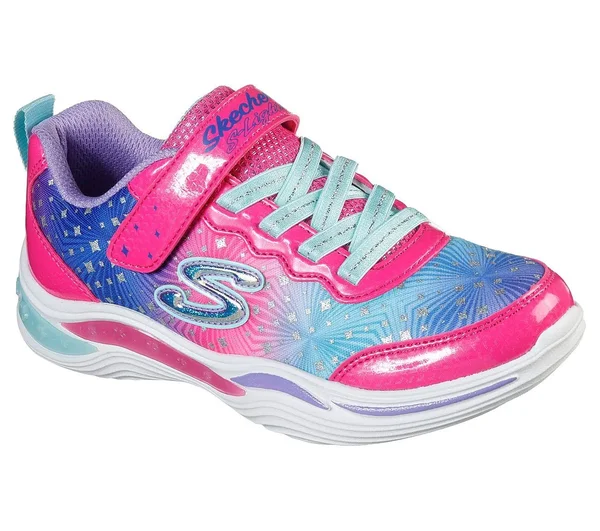 Skechers Girls& S Lights Power Petals Painted Daisy Sneaker