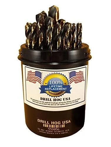 Drill Hog 29 PC Drill Bit Set Index 1/16"-1/2" Molybdenum M7 HSS Made
