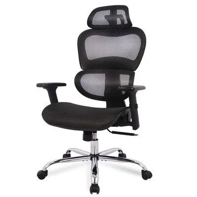 Office Ergonomic Mesh Executive Chair Inbox Zero Frame Color: Silver - Upholstery Color: Black
