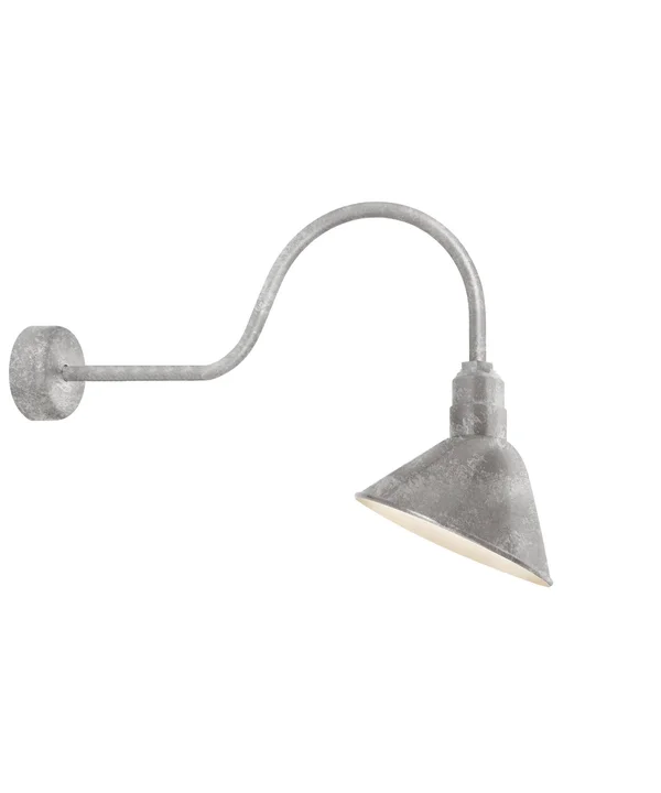 Troy RLM RA12MGA3LL30 Angle Reflector Outdoor Wall Sconce - Galvanized