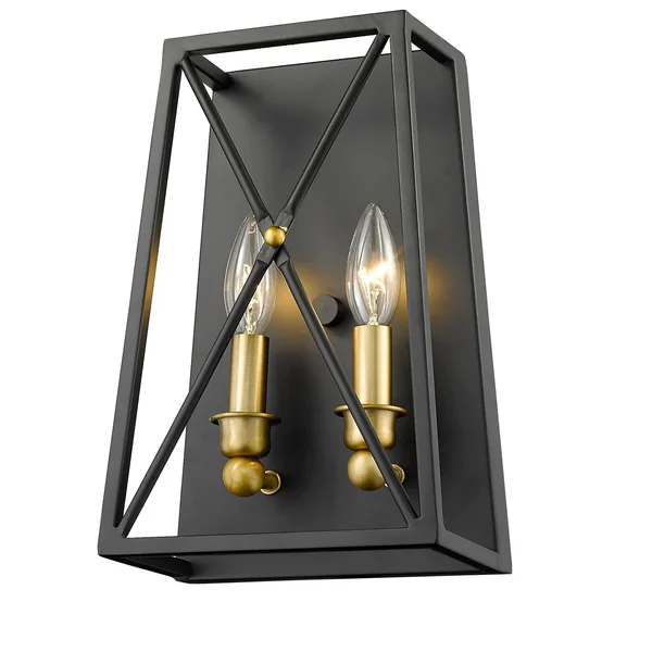Z-Lite 447-2S-AS Tressle 2-Light Wall Sconce - Antique Silver