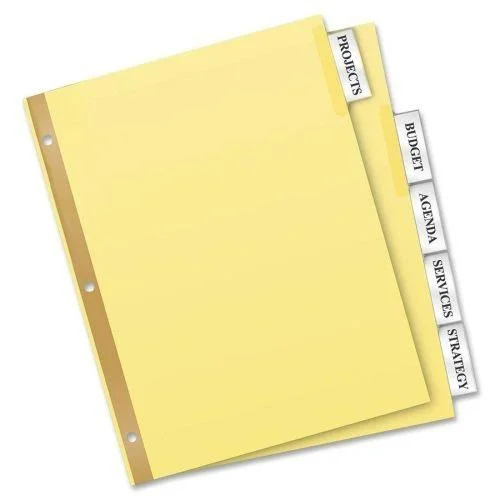 Avery Big Tab Insertable Dividers - 5 Clear Tabs, 24 Set Value Pack