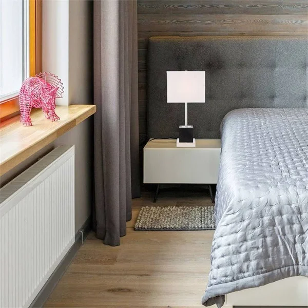 Elegant TL3037PN Lana 1 Light Polished Nickel Table Lamp