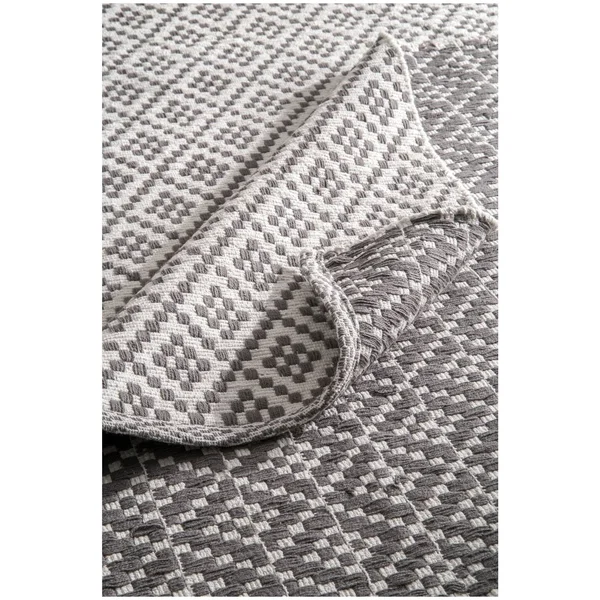 nuLOOM Holcombe Geometric Gray 4 ft. x 6 ft. Area Rug - Grey