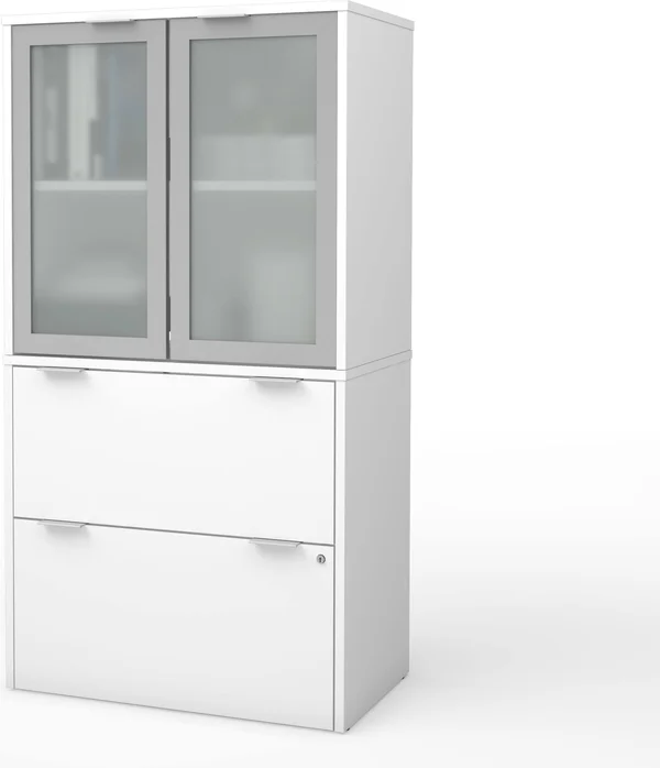 Bestar i3 Plus 2-Drawer Door File Cabinet - White