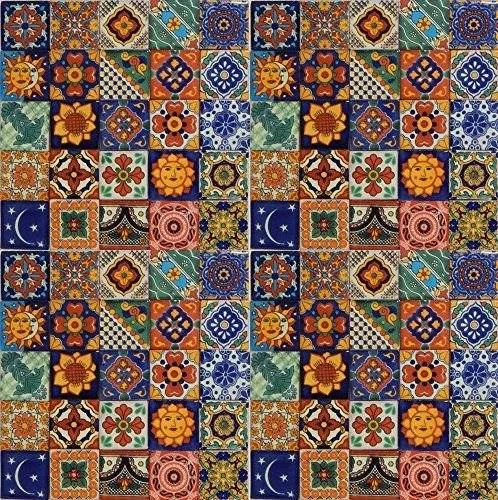 Best 100 Hand Painted Talavera Mexican Tiles 2x2 Decor Crafts Wall Co