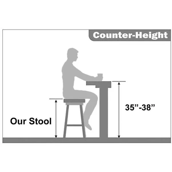 Set of 2 Modern 25x22 Seat Counter Height Stool with Oval Backs Plastic Molded High Chairs for Dining Patio Kitchen Crystal Gard