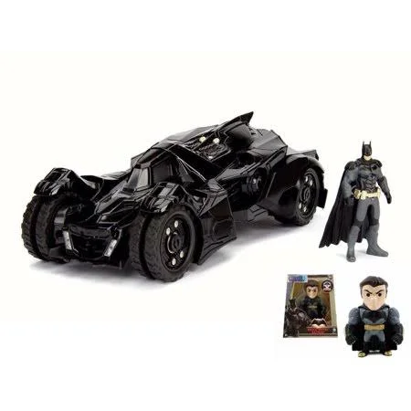 Diecast Car & Batman Figurine Package - Batmobile w/ Batman Figure - Arkham Knight - Jada 98037 - 1/24 Scale Diecast Model To