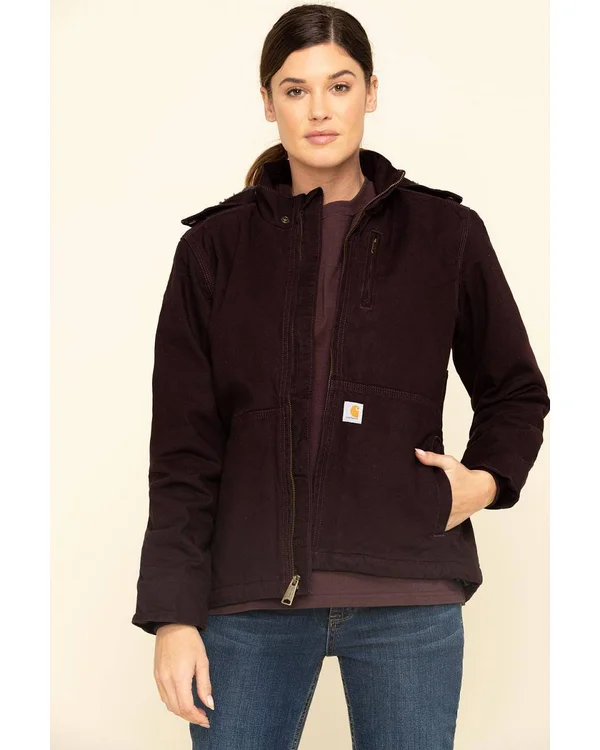 Carhartt Full Swing Caldwell Jacket, Women's Deep Wine/Shadow