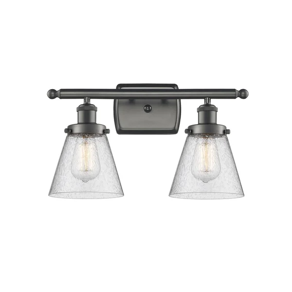 Innovations Lighting Small Cone 16 inch 2 Light Bath Vanity Light - 916-2W-OB-G64