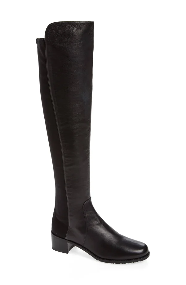 Stuart Weitzman Reserve Leather Over-The-Knee Boot - Women's, Size: 11, Black