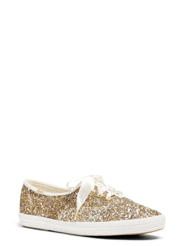 Keds x Kate Spade New York Glitter Sneakers, Platinum - Size 10