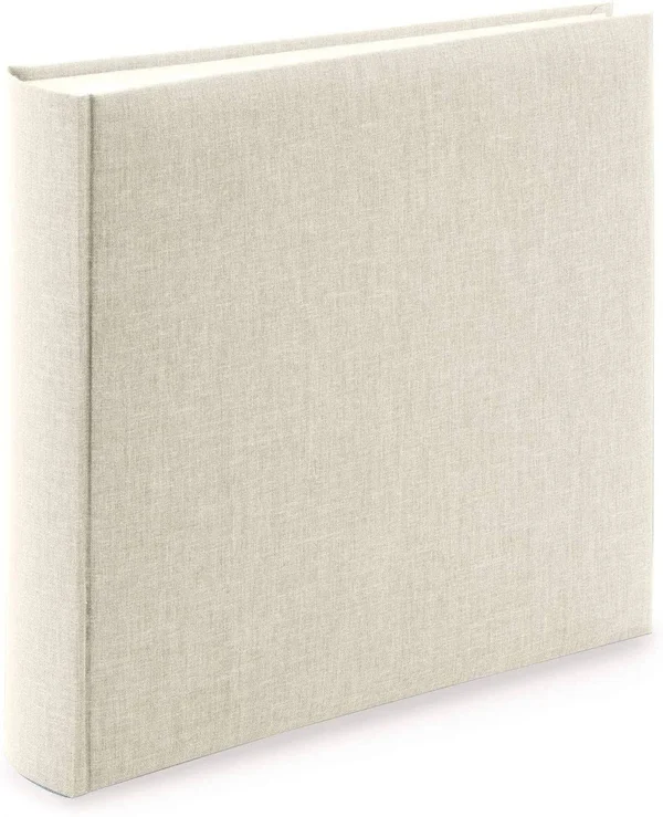 Goldbuch Photo Album Summertime Trend 2, 30 x 31 cm with 100 White Pages with Pergamine Dividers, Linen, Beige, 31605