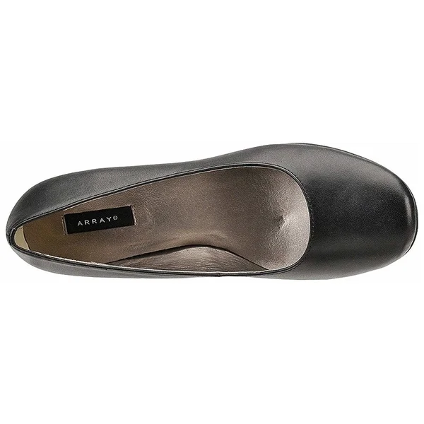 Array Womens Flatter Leather Round Toe Classic Pumps Black