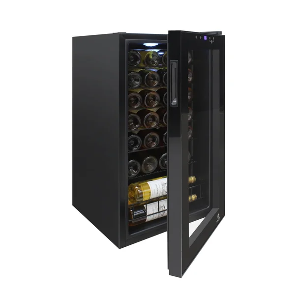 Vinotemp EL-28TS 17x22 28-Bottle Black Touch Screen Wine Cooler
