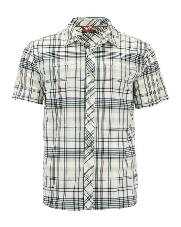 Simms Stone Cold SS Shirt Pearl Madras Plaid - M